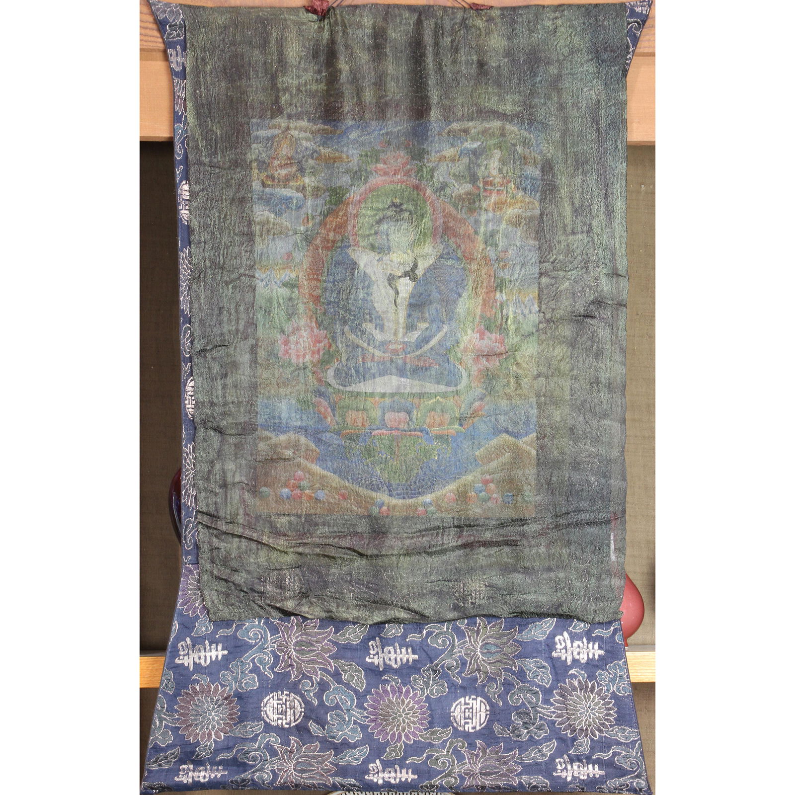 Himalayan painted thangka of Samantabhadra Buddha (1 of 1)