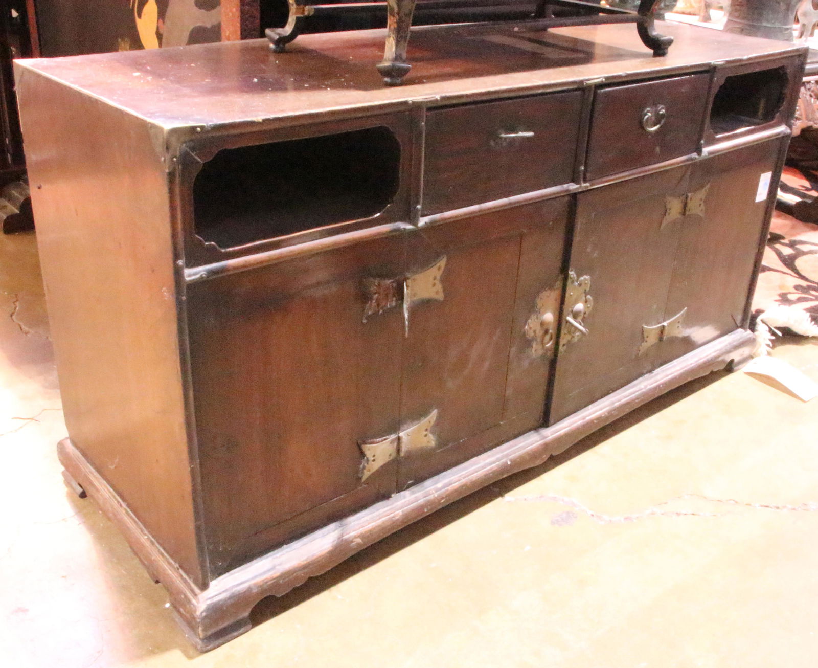 Korean oak low "paper chest" cabinet, consisting of two (1 of 1)