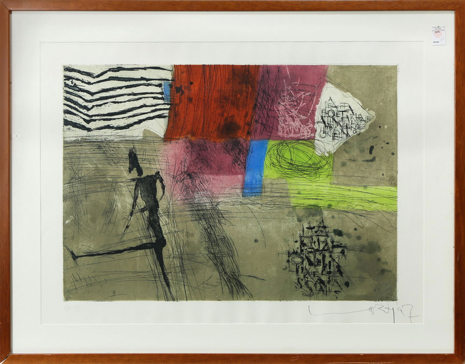 Print, Abstract with Figure in Black (1 of 1)