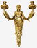 2295: Pair of gilt bronze wall sconces