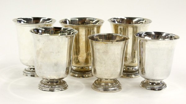 French silver footed cups