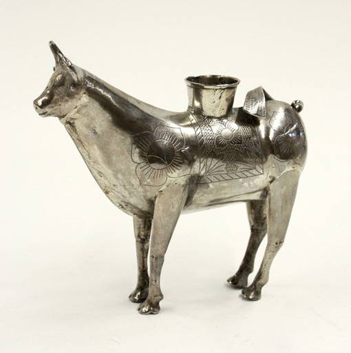 Spanish Silver Figural Bovine Pastille Burner