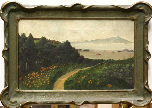 Painting, Landscape with California Poppies
