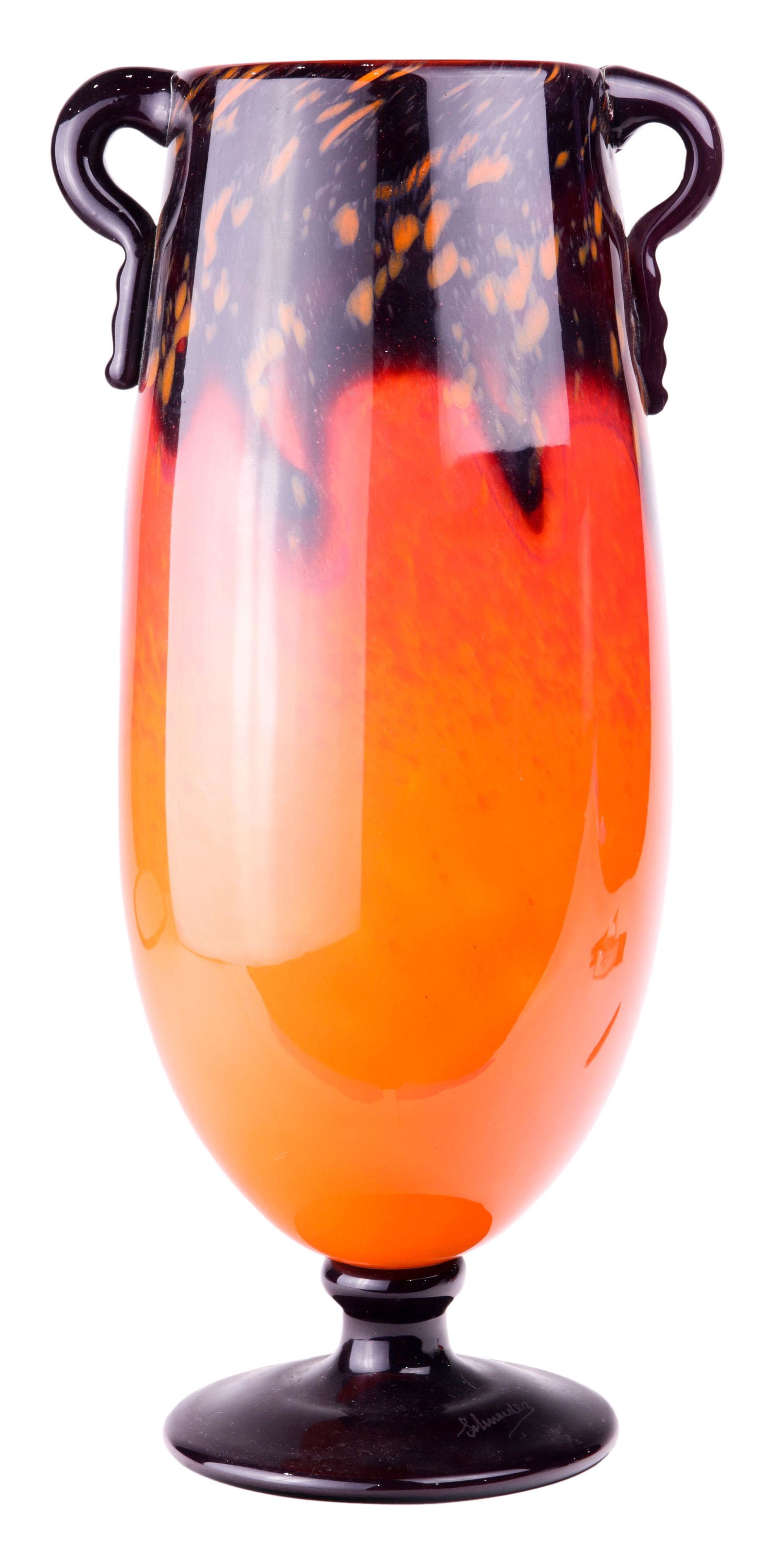 A Schneider French Art Deco art glass vase (1 of 8)