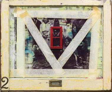 Assemblage, Mildred Howard: Mildred Howard (American b. 1945), "Charming Billy," 2000, mixed media assemblage, signed and dated verso, gallery label (Gallery Paul Anglim, San Francisco, CA) with title affixed verso, overall: 22.