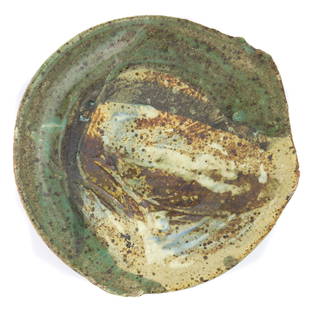 Plate, Robert Arneson: Robert Arneson (American, 1930-1992), Untitled, glazed earthenware plate, signed beneath, overall: 8"h x 7.75"w x 1.5"d