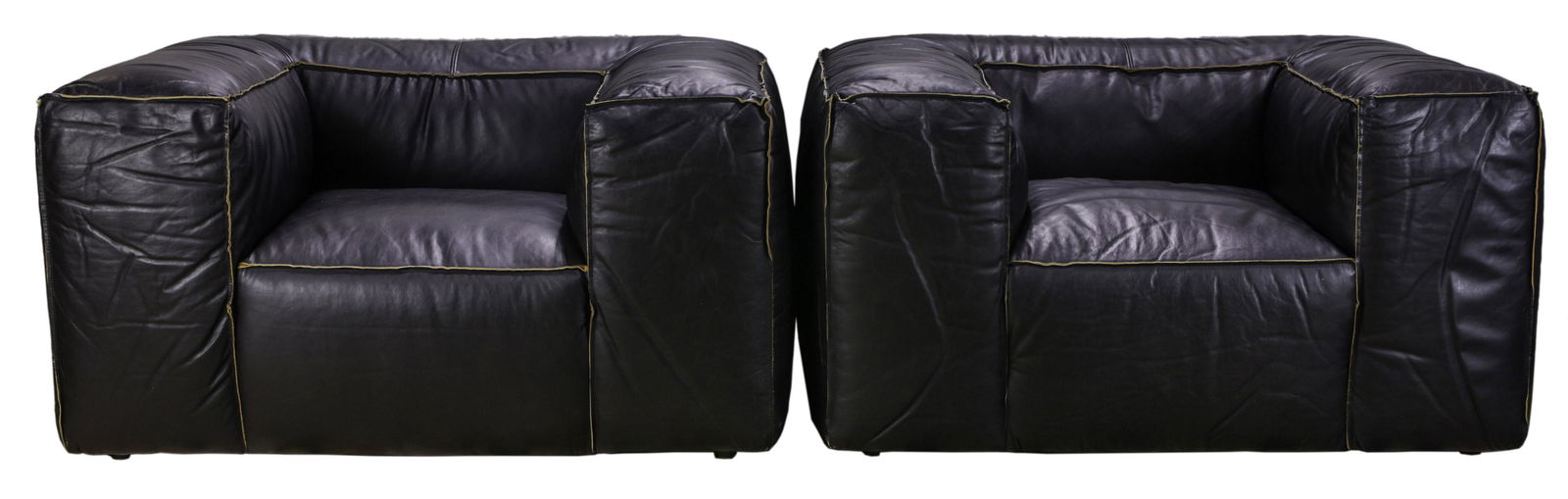 A pair of Restoration Hardware Fulham leather chairs (1 of 2)