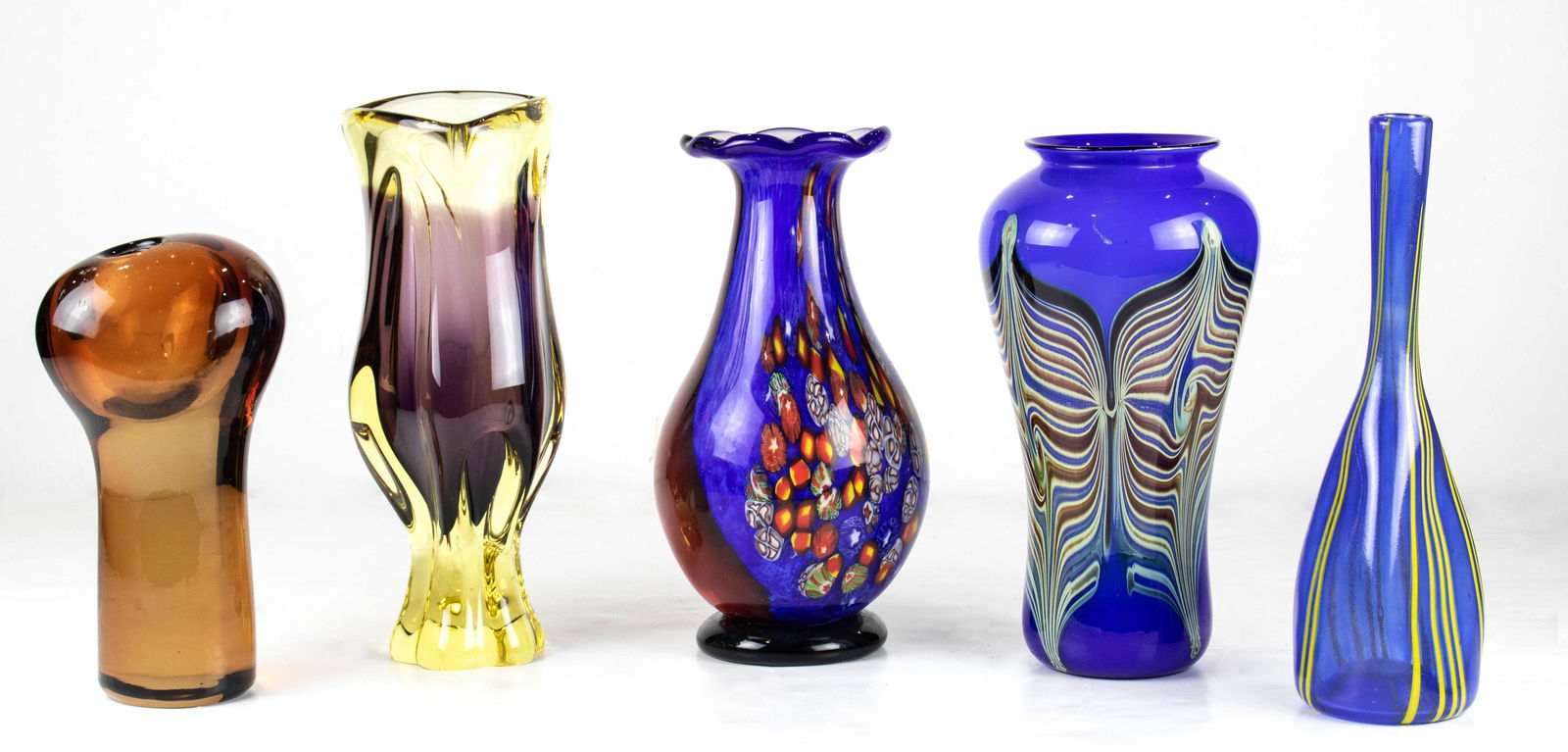 (lot of 5) Art glass group (1 of 12)