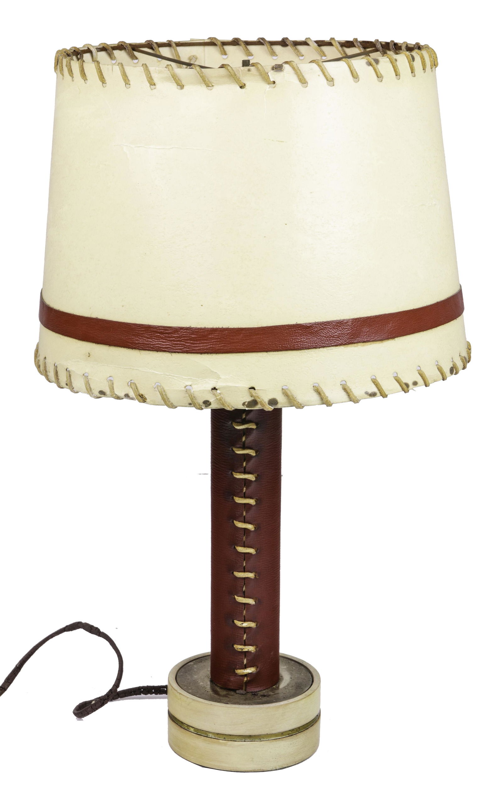 A rare Spanish Revival Monterey leather wrapped table (1 of 3)