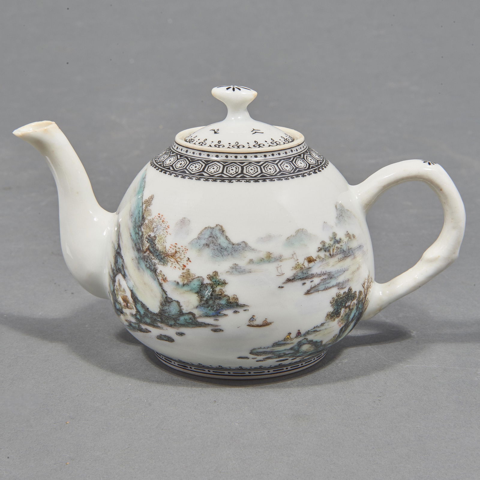 Chinese polychrome enameled teapot (1 of 3)