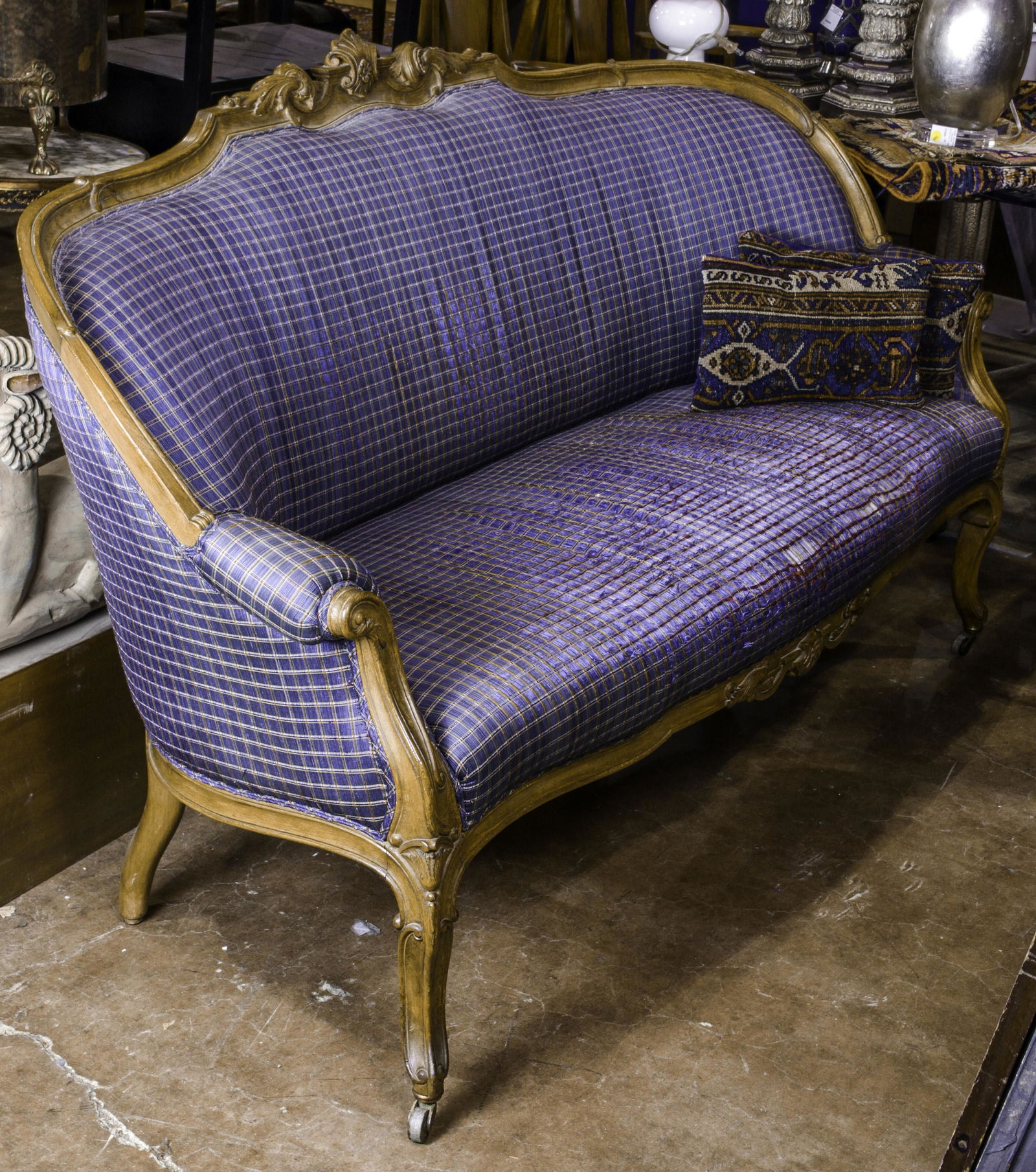 An American Victorian Renaissance Revival settee circa (1 of 1)
