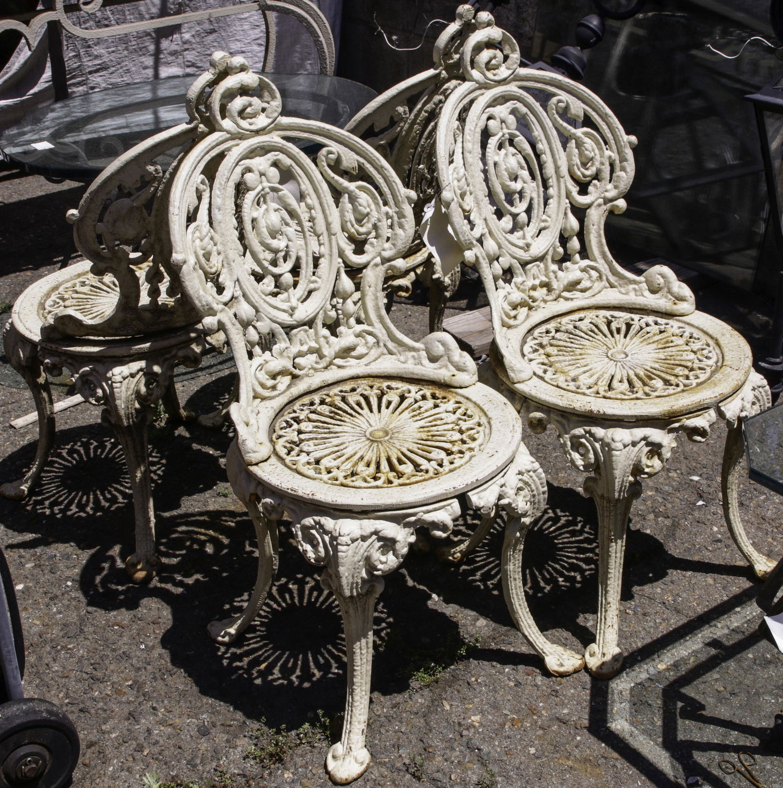 (lot of 4) Group of Victorian cast iron conservatory (1 of 1)