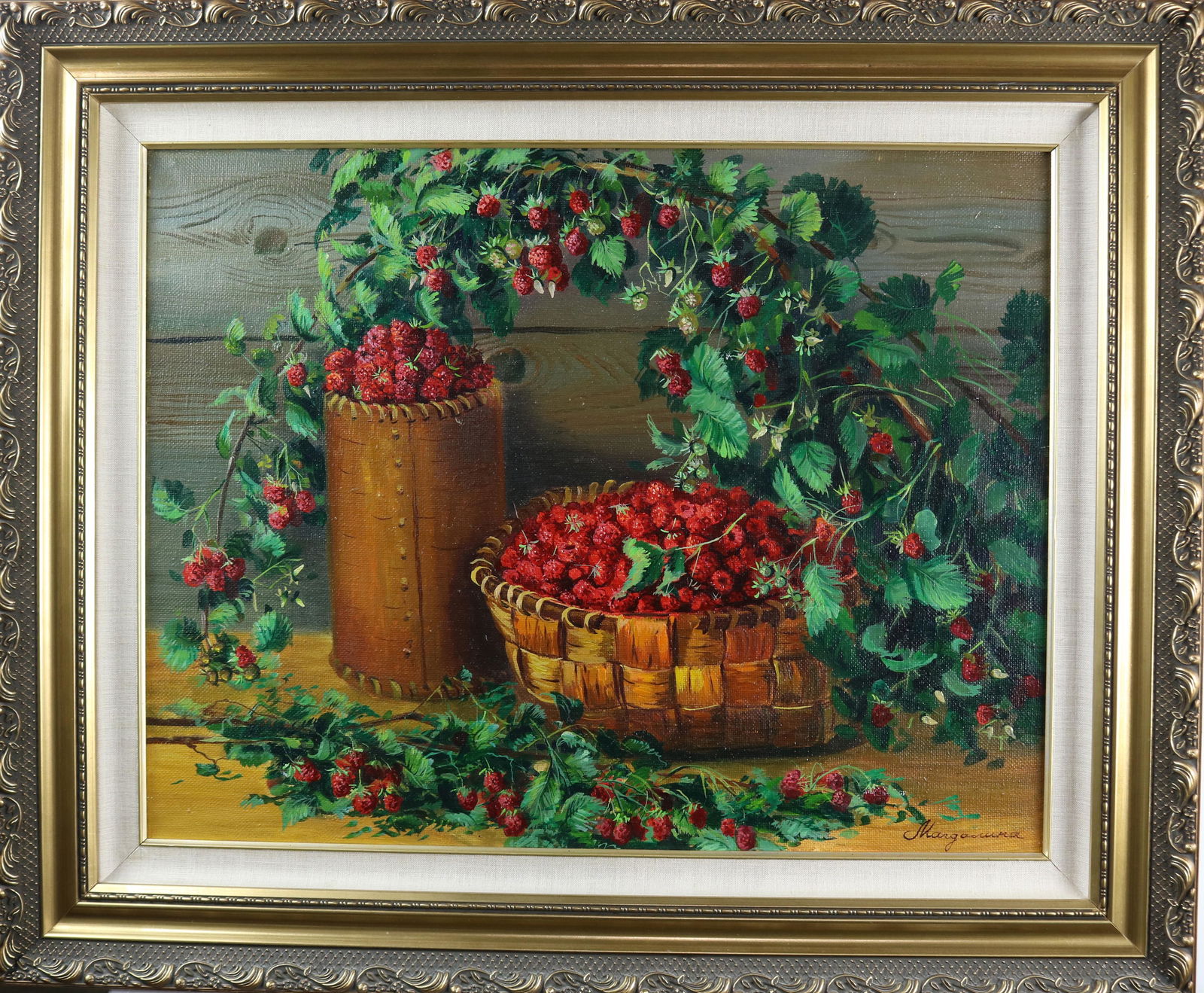 Painting, Raspberry Garden (1 of 2)