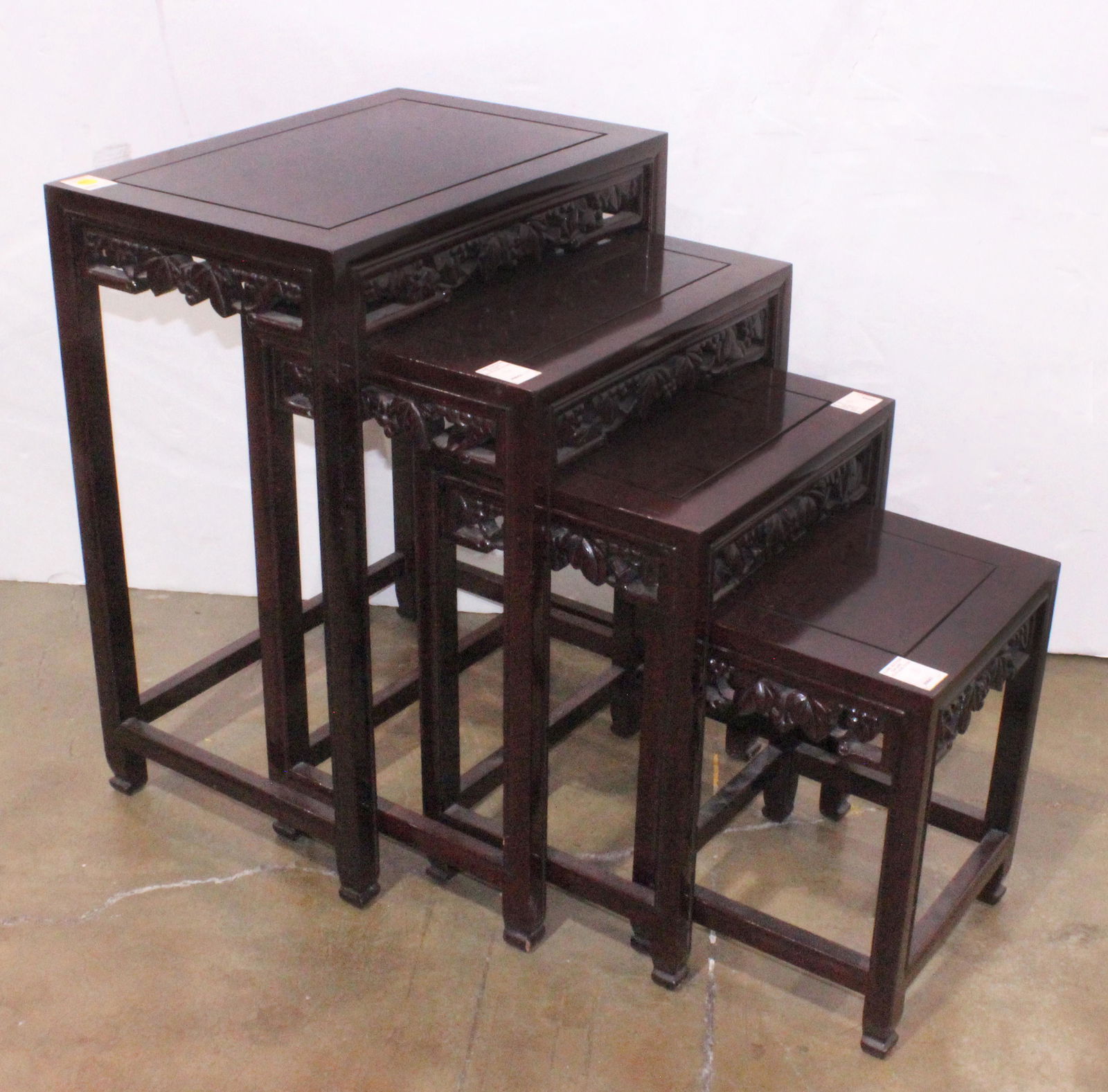 (lot of 4) Chinese wood nesting stands (1 of 1)