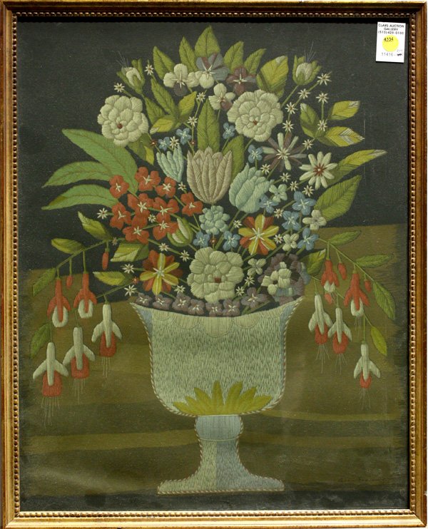 gouache, Floral Still Life: Framed gouache on paper, Floral Still Life, signed lower left (Ellen Foalling?), overall: 23.5''h x 19''w