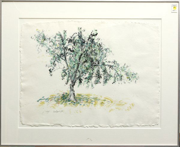 monotype, Brad Davis, Untitled: Framed monotype, Untitled, 1986, Brad Davis, pencil signed and dated, Shearson Lehman Brothers label affixed verso, overall: 32.375''h x 39.375''w