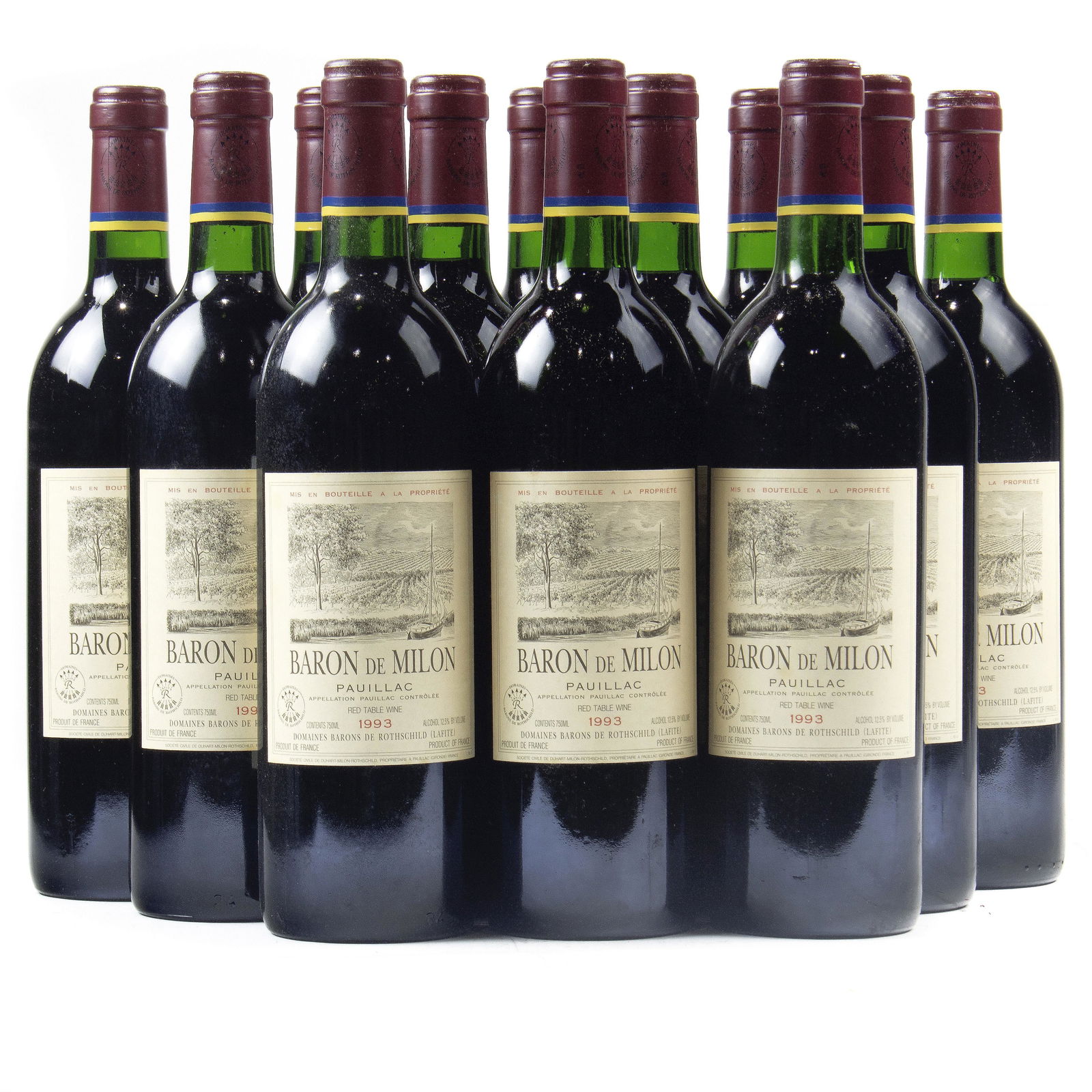 (lot of 12) A group of Chateau Duhart-Milon 'Baron de (1 of 5)