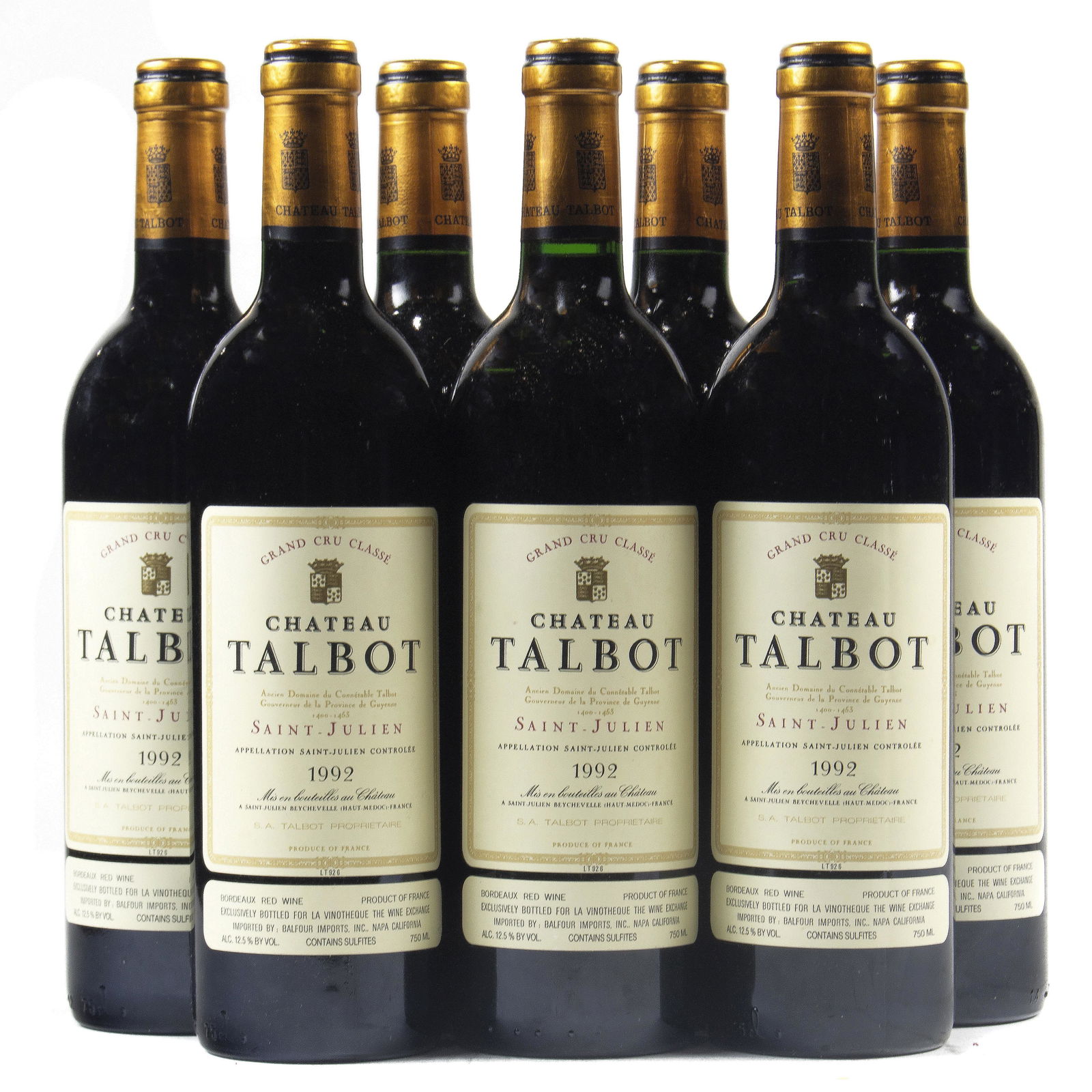 (lot of 7) A group of 1992 Chateau Talbot Saint-Julien (1 of 3)