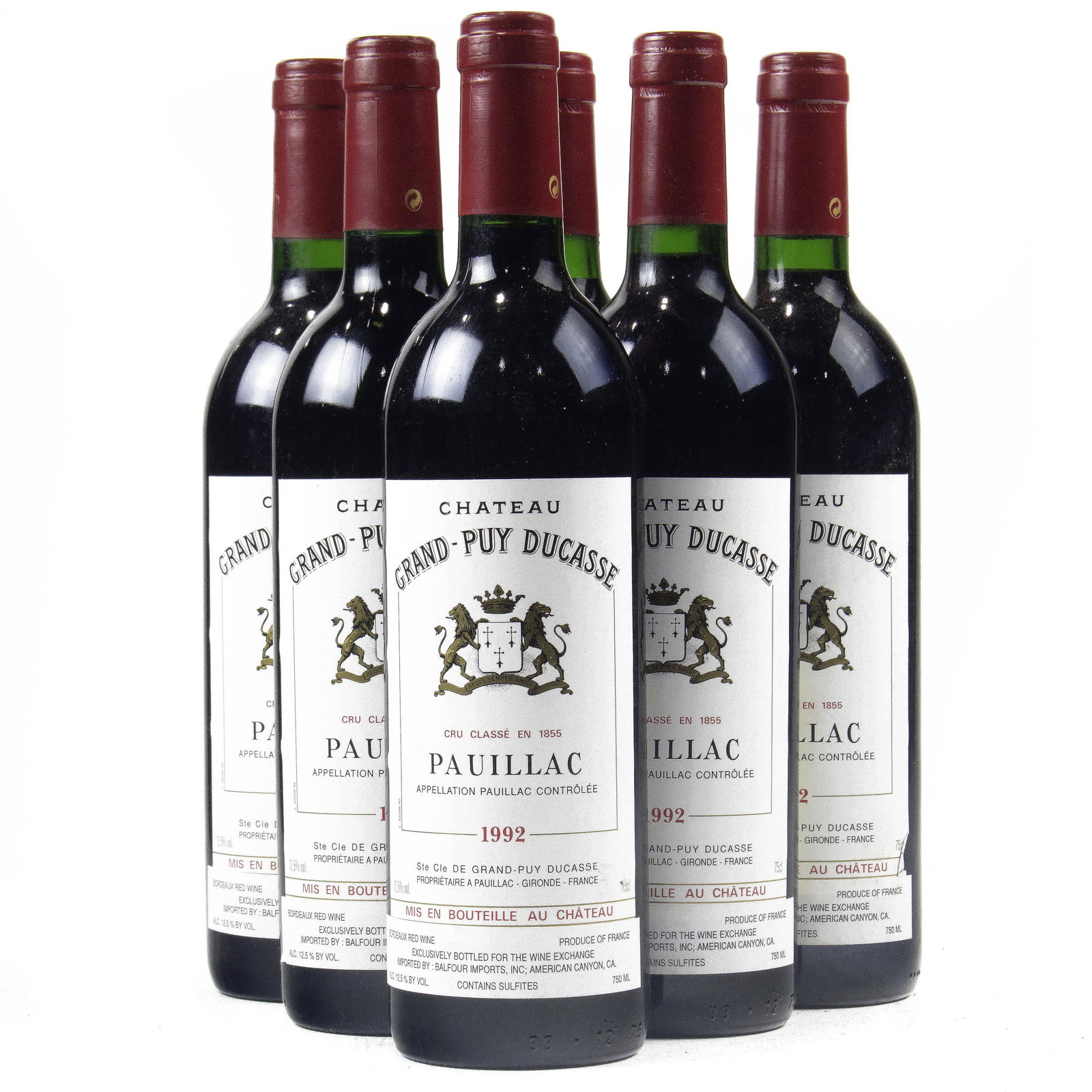 (lot of 6) A group of 1992 Chateau Grand-Puy Ducasse (1 of 3)