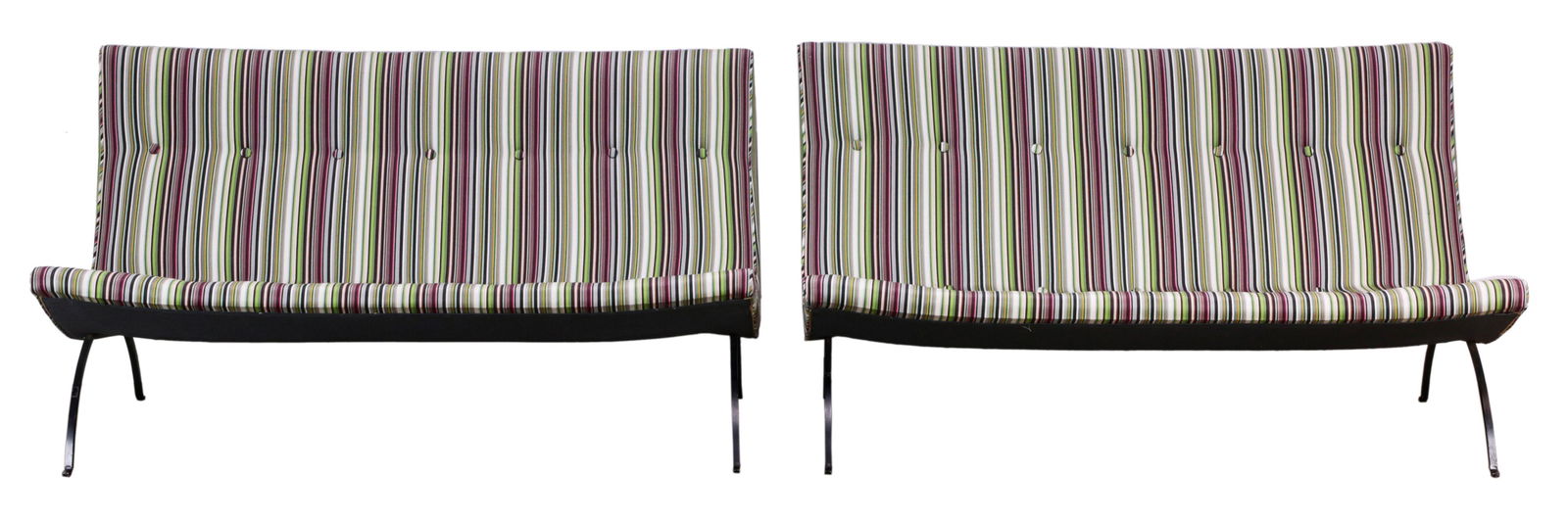 A pair of Milo Baughman scoop sofas (1 of 3)
