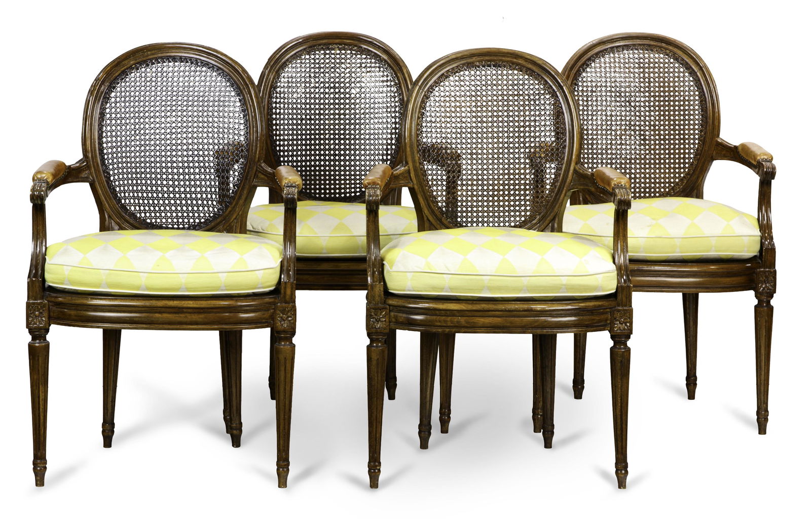 (lot of 4) A group of Louis XVI style fauteuils (1 of 3)