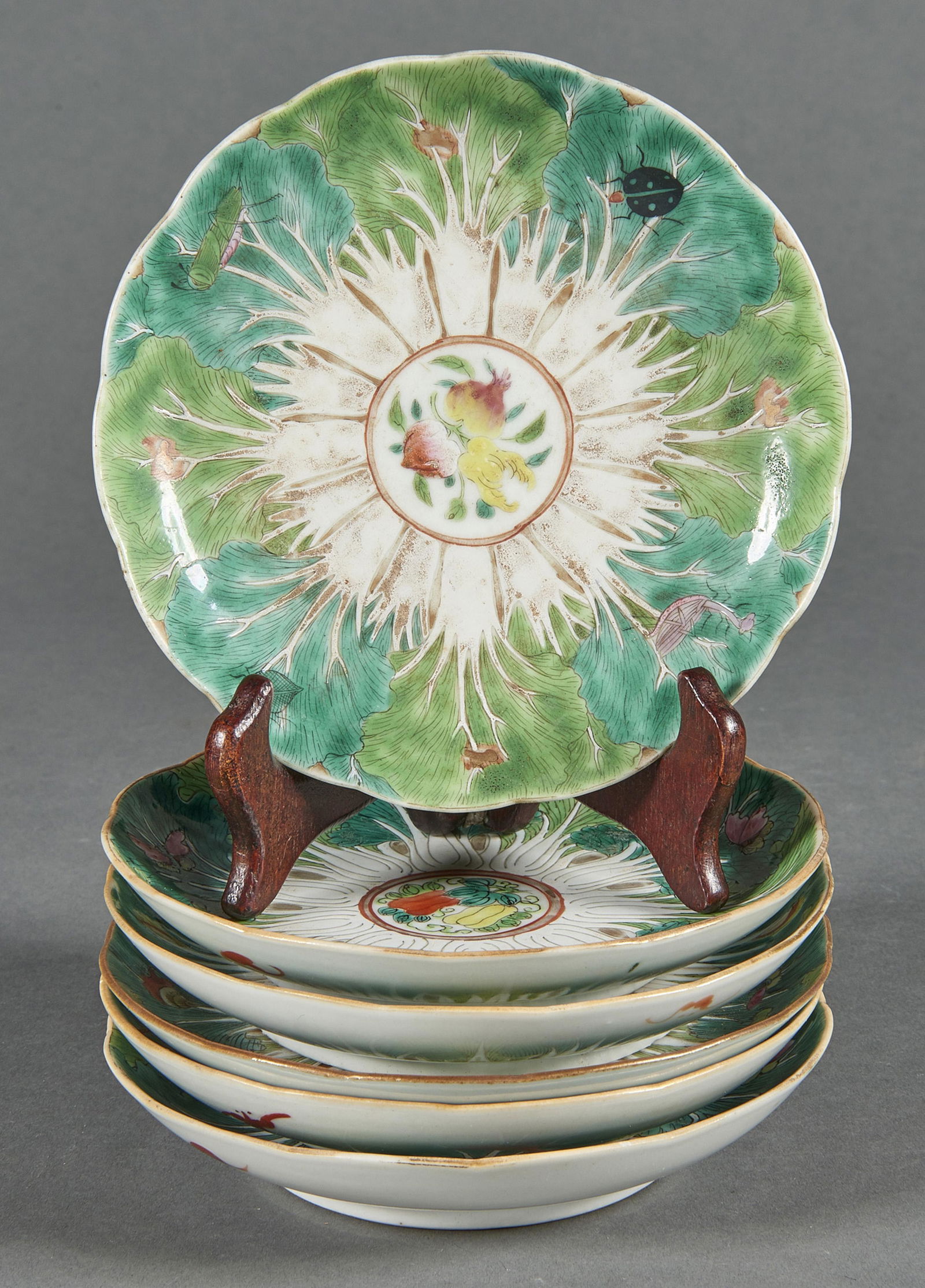 (lot of 6) Chinese famille rose dishes (1 of 3)