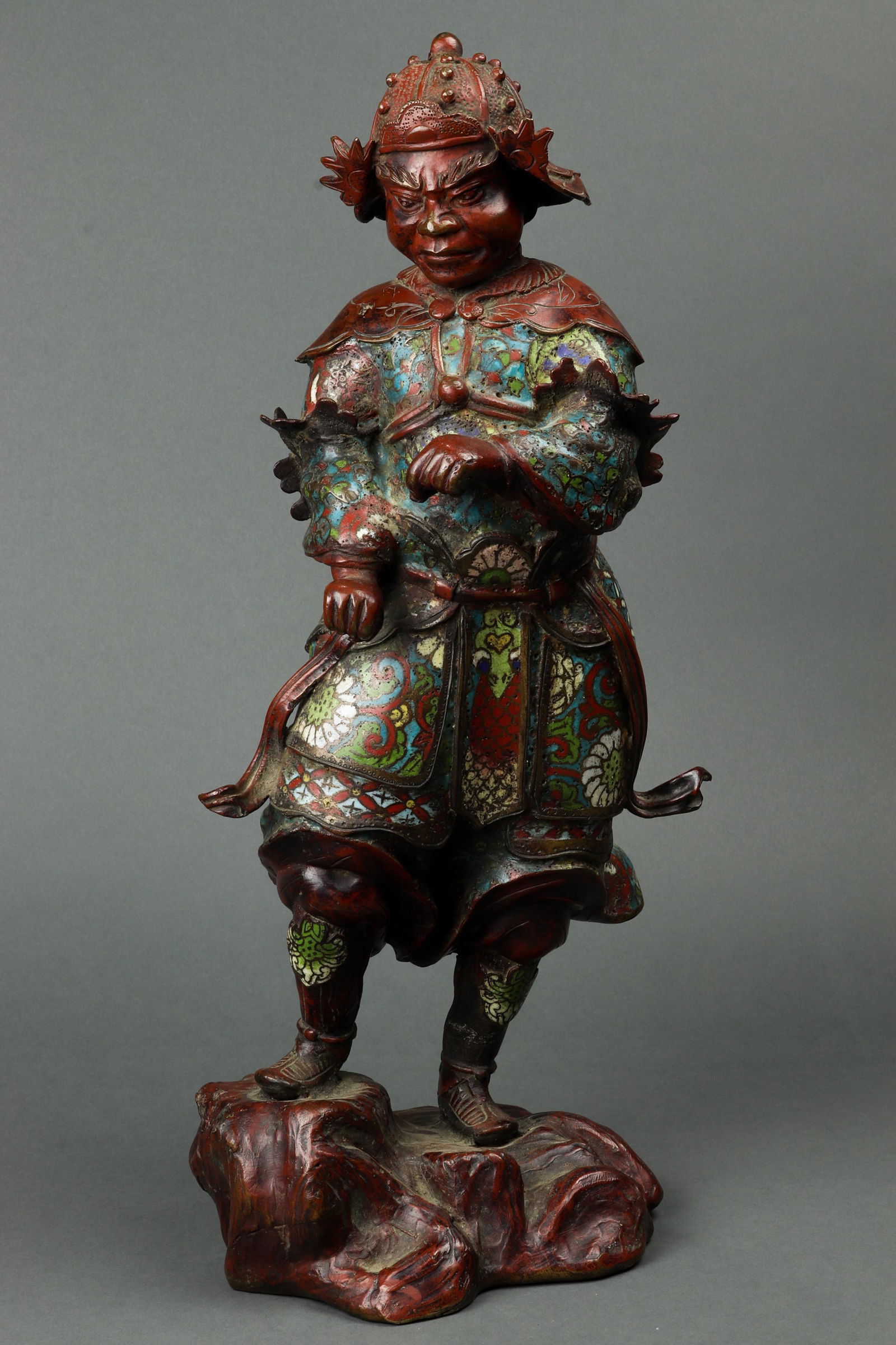 Japanese champleve samurai figure (1 of 5)