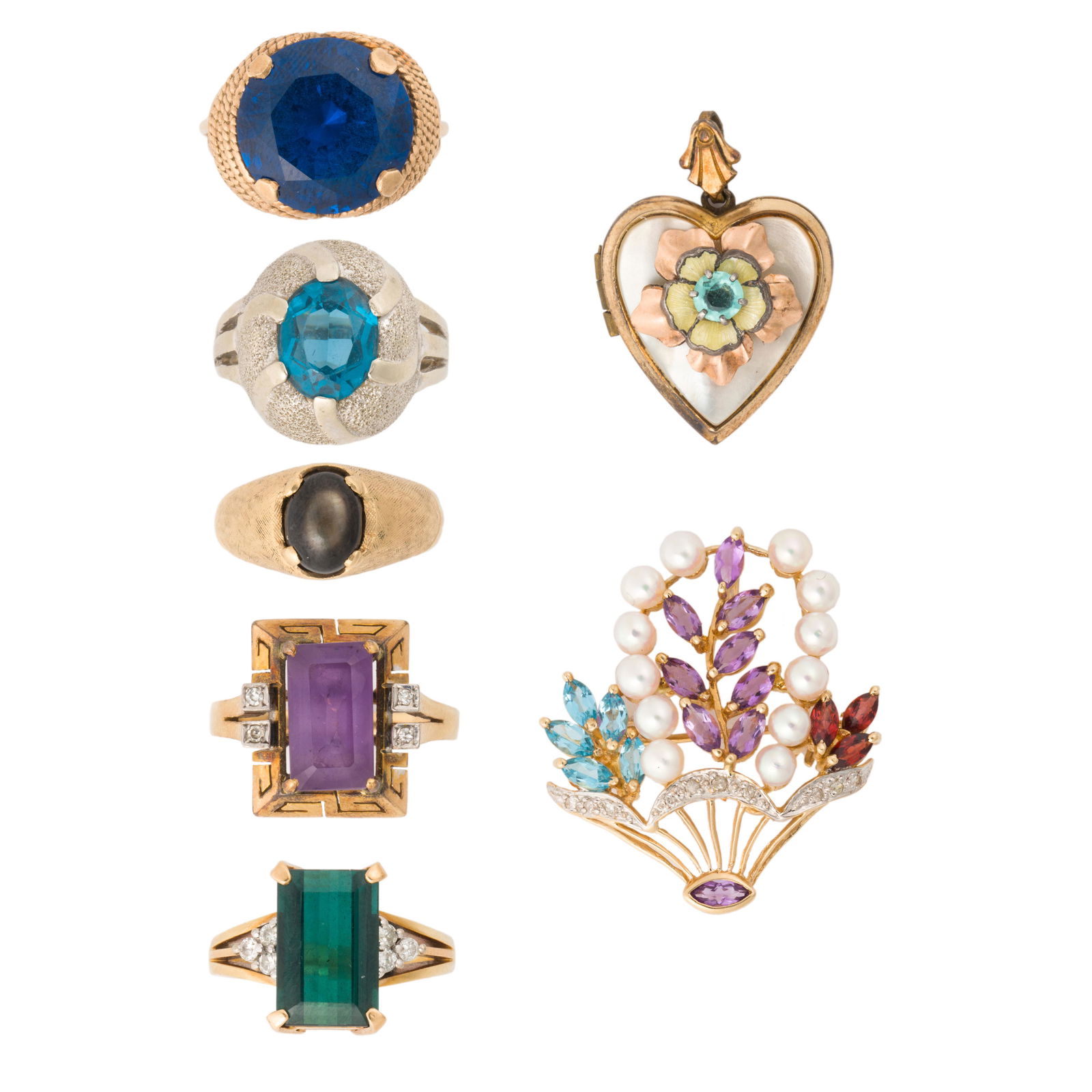 A group of gemstone and gold jewelry (1 of 1)