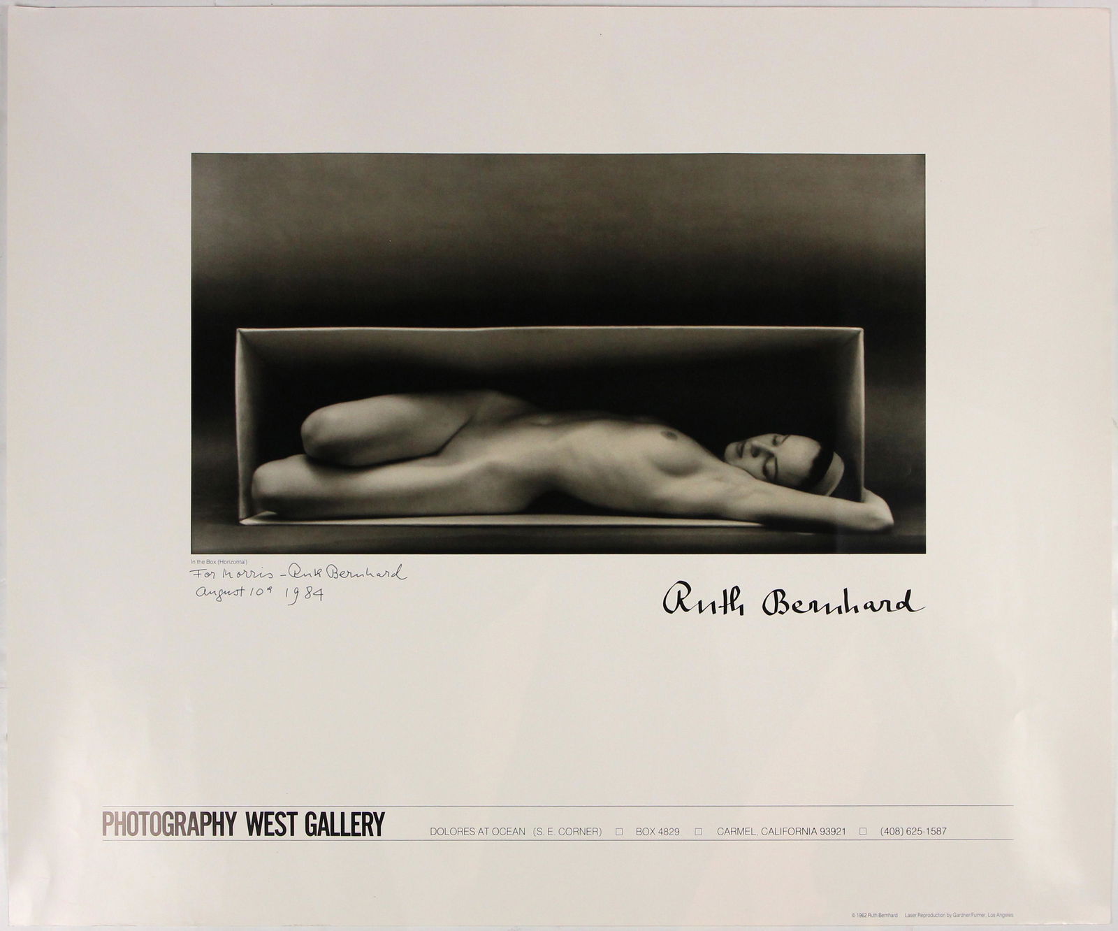 Photography Exhibition Posters: (lot of 4) Photography exhibition posters, signed in pen by Brett Weston (American, 1911-1993), John Sexton (American, b. 1953) and Ruth Bernhard (American, 1905-2006), largest overall (unframed): 29"