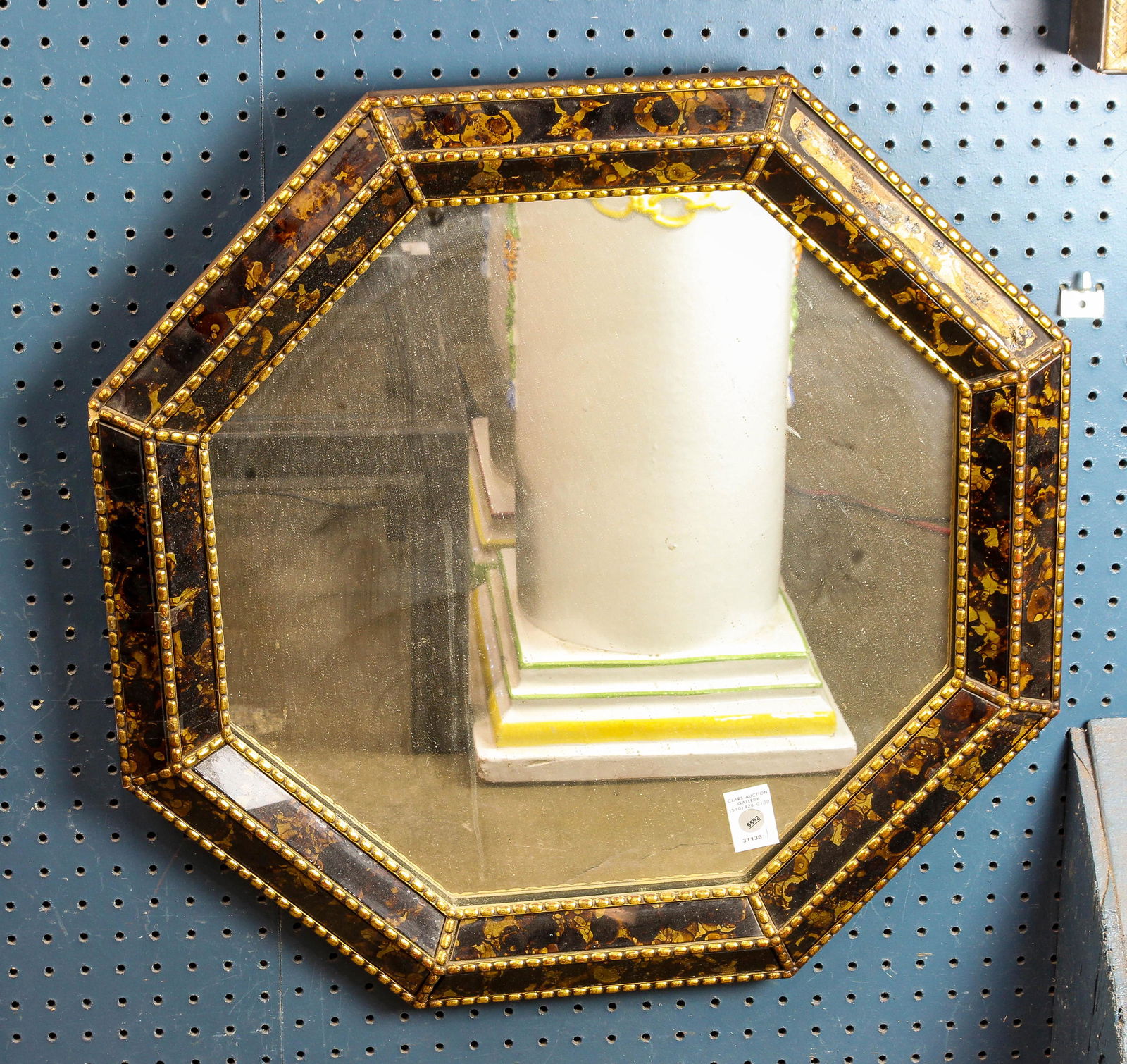 A Hollywood Regency octagonal mirror (1 of 1)