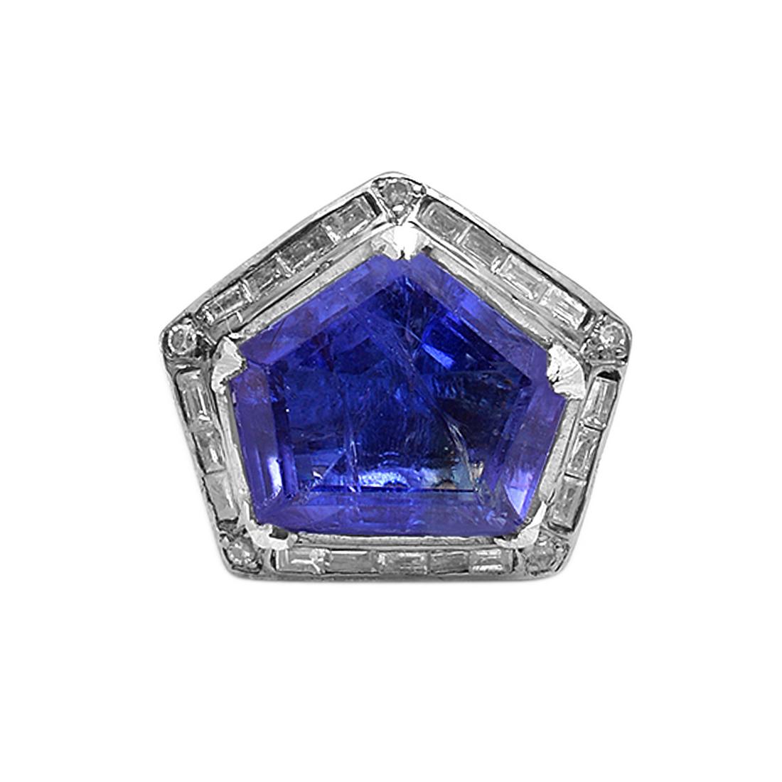 A tanzanite and diamond ring (1 of 2)
