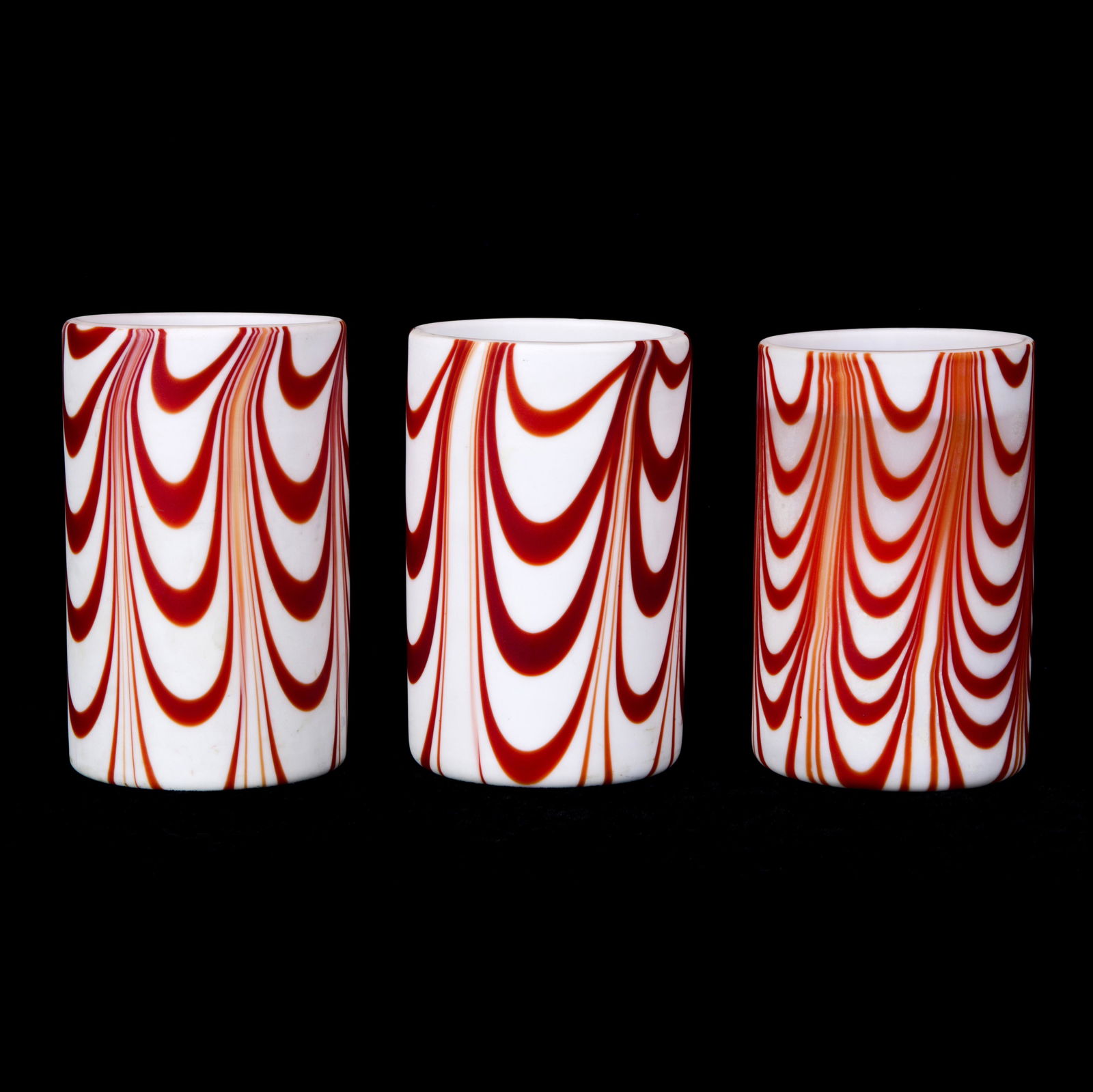 Collection of three Murano satin glass tumblers, each (1 of 7)