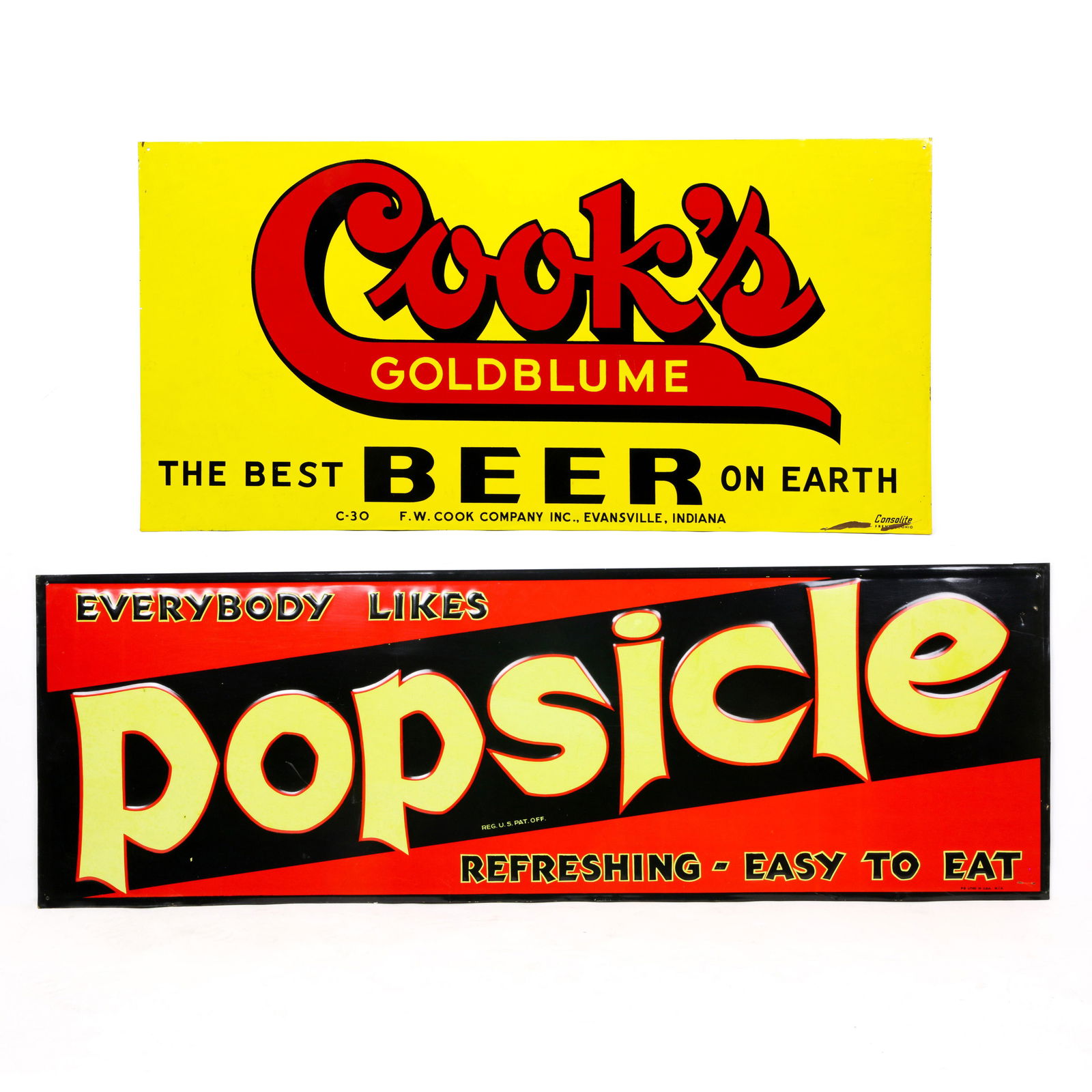 (lot of 2) Advertising signs (1 of 2)