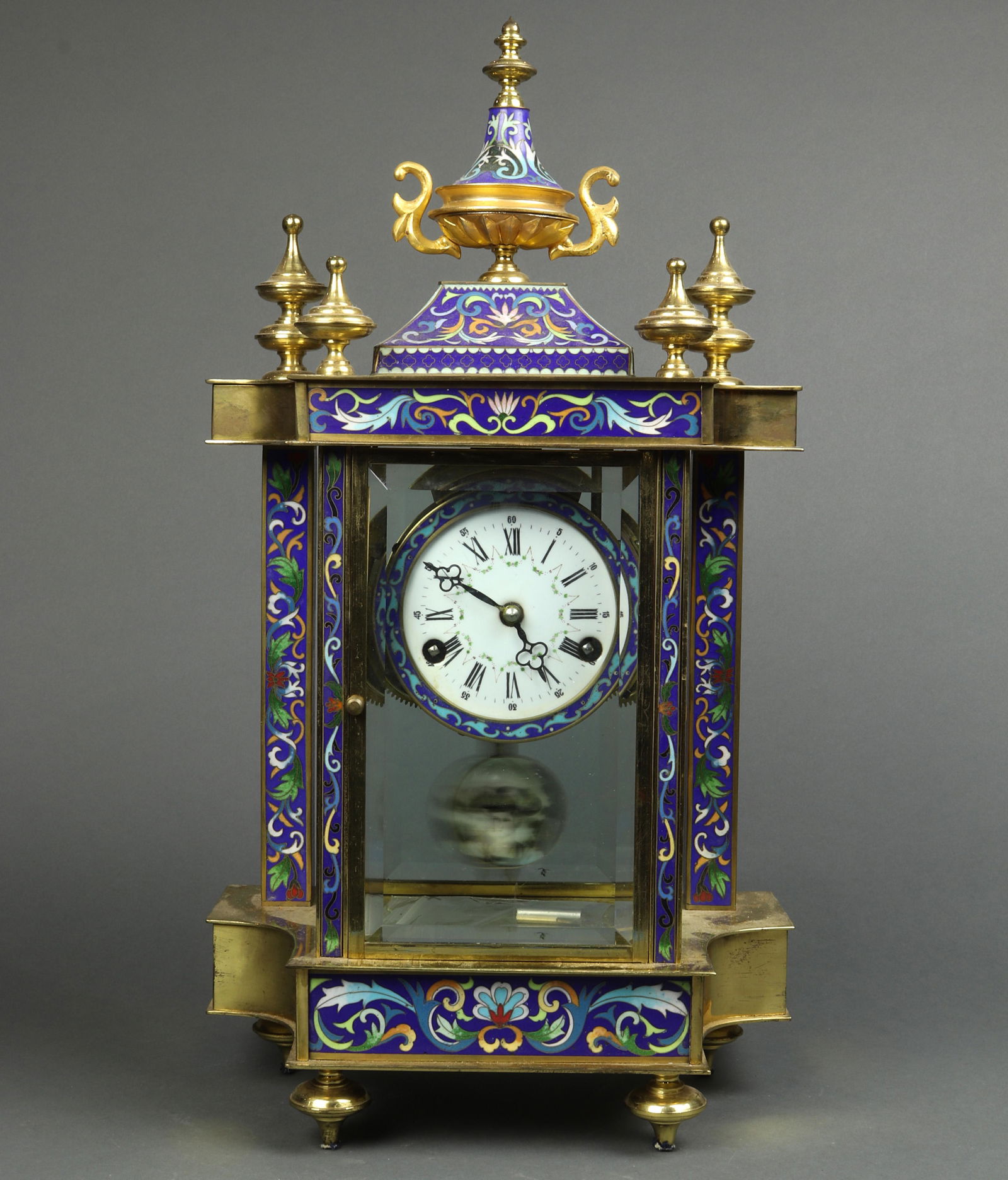 Chinese export cloisonne enamel clock (1 of 6)