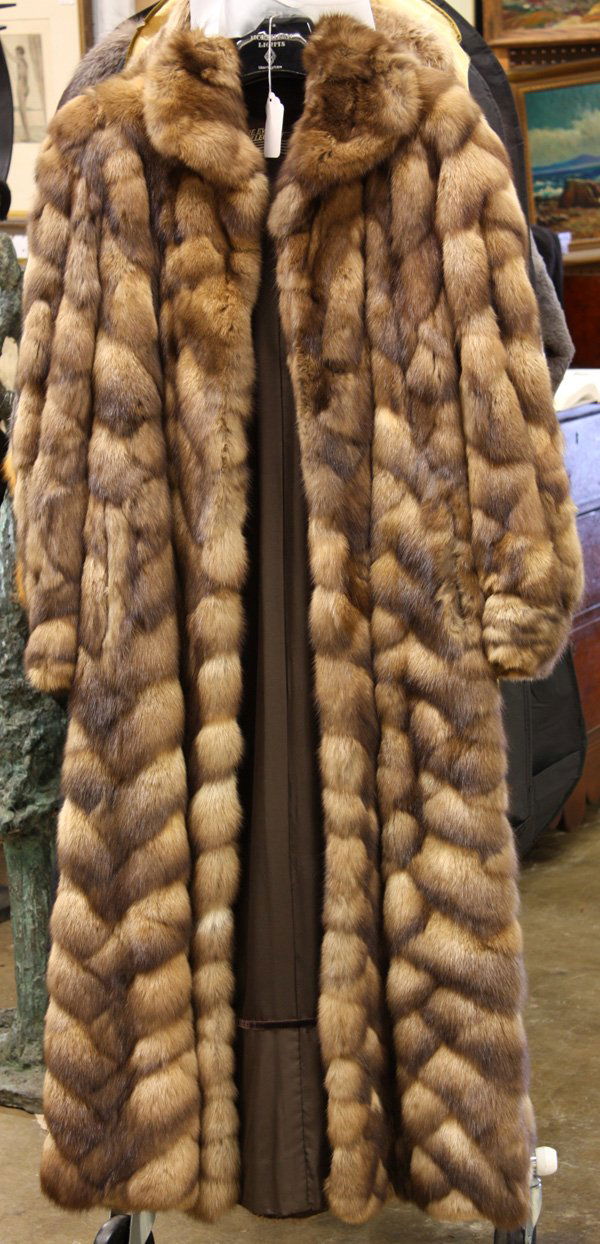 4631 Vintage full length sable fur coat
