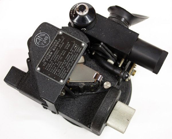 Agfa Ansco type A-10 bubble sextant: Agfa Ansco type A-10 bubble-sextant, having U.S. Army Air Corps plaque, housed in fitted teak case with accessories and user's manual