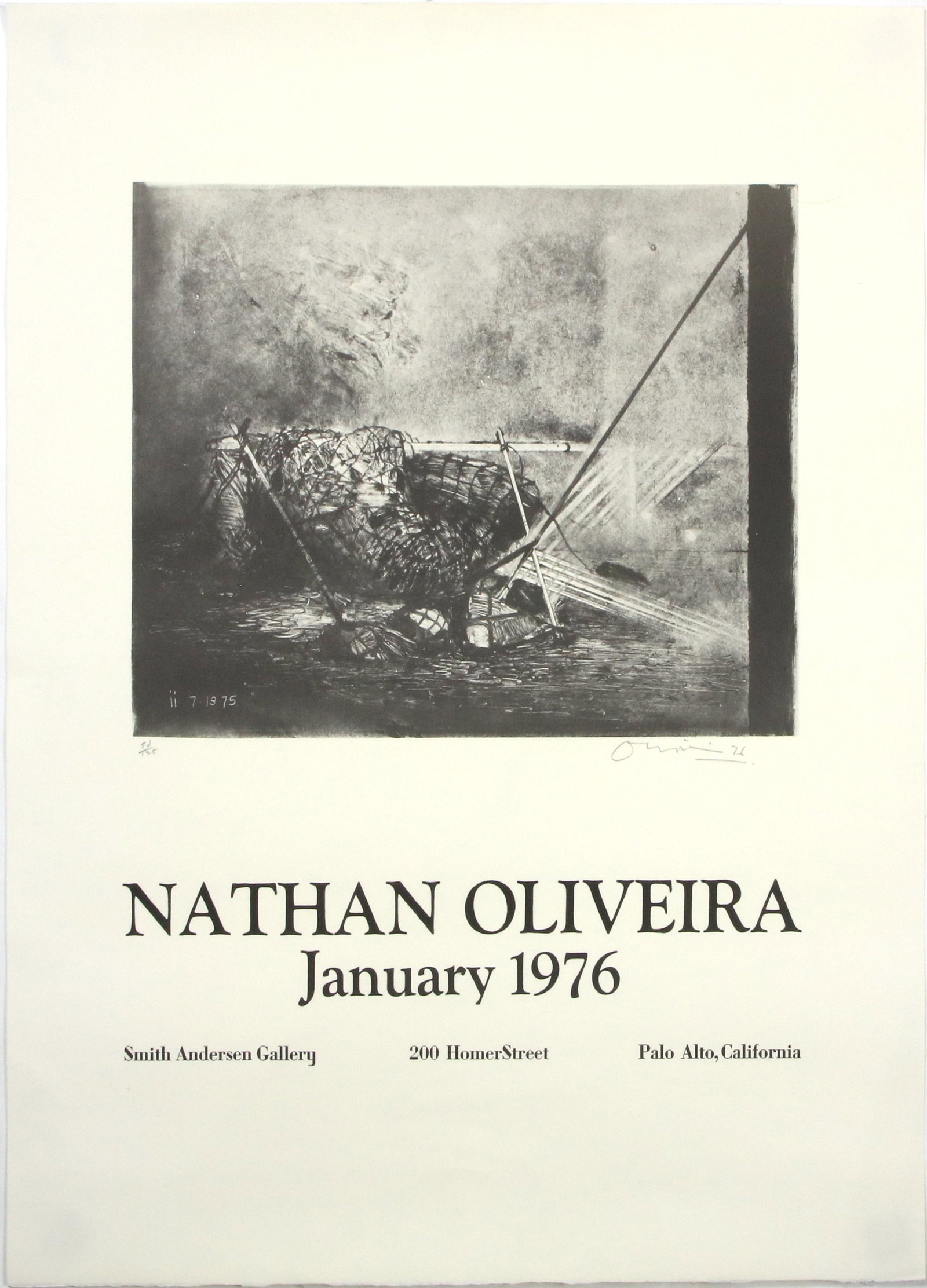 Signed Poster, Nathan Oliveira (1 of 1)
