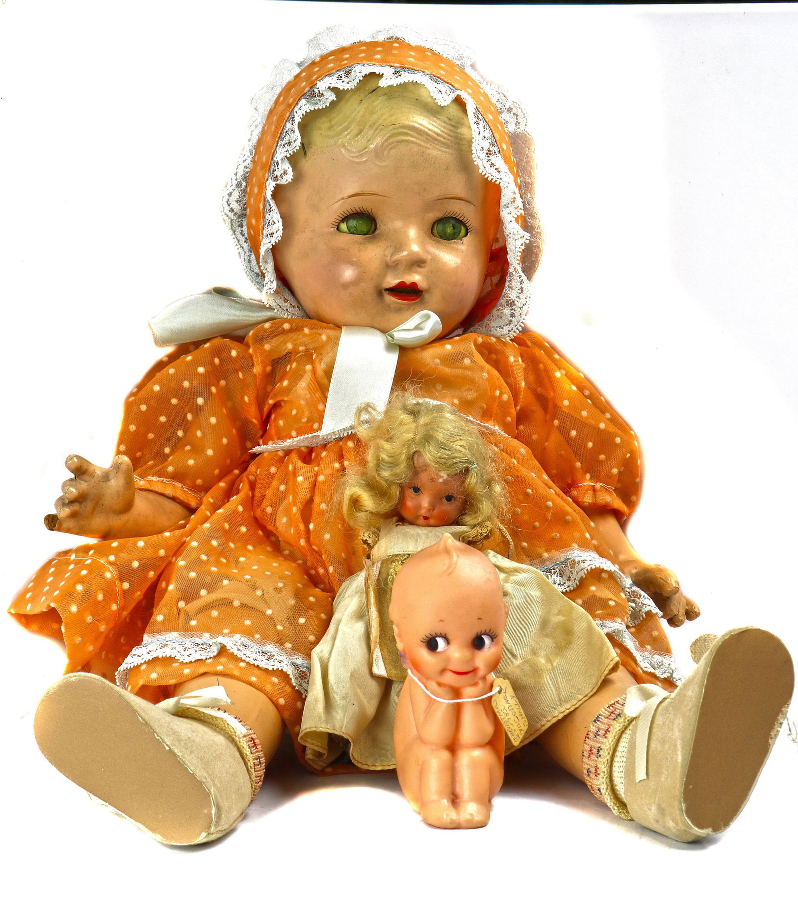 (Lot of 3) Dolls: Effanbee, Kewpie Rose O'Neill Cameo & (1 of 1)