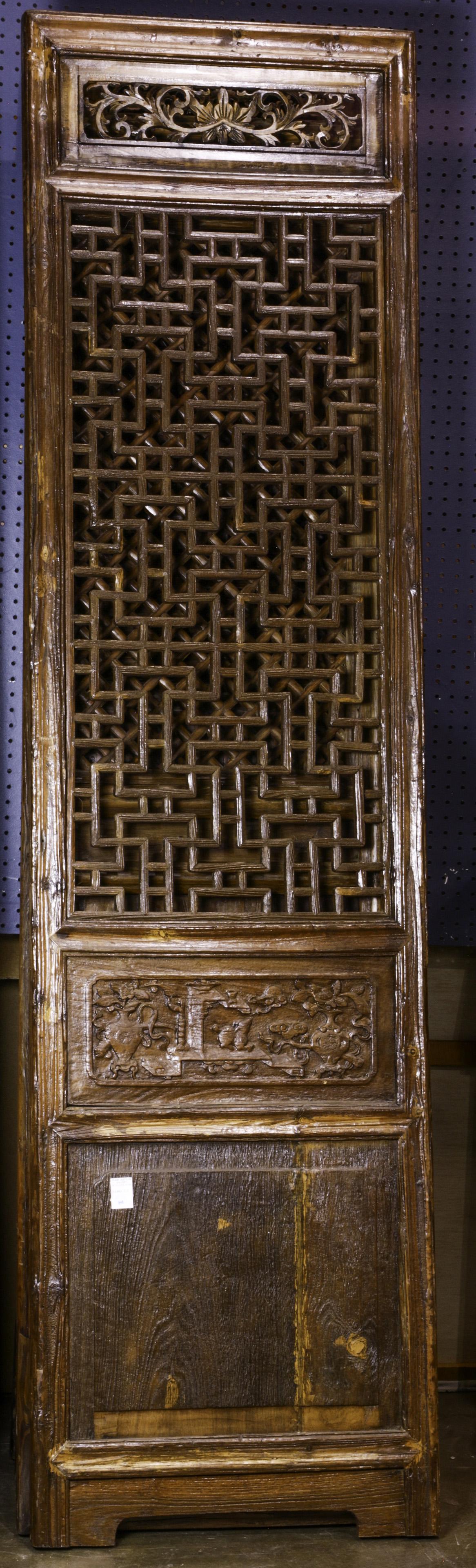 (lot of 2) Chinese wood door panels (1 of 1)