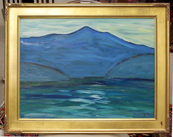 Painting, Willis, Californian: Framed oil on Masonite, ''Mt Tam,'' by Martin Willis (Californian, b. 1956), signed ''Martin Willis'' lower right, titled verso, sight: 18''h x 24''w, overall: 23''h x 29''w