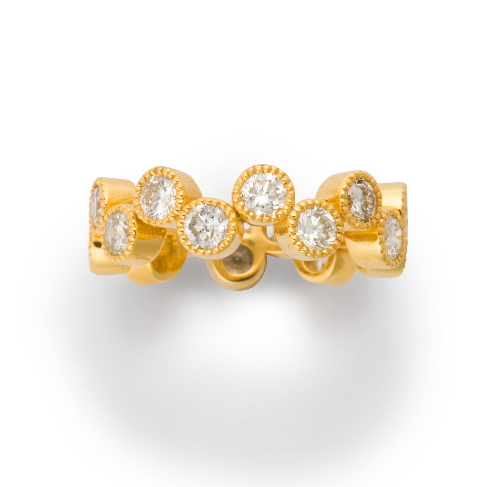 A diamond and eighteen karat gold band ring (1 of 2)
