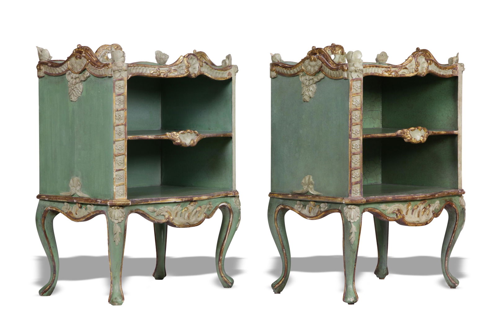 Pair of French Provincial style hand painted side (1 of 4)