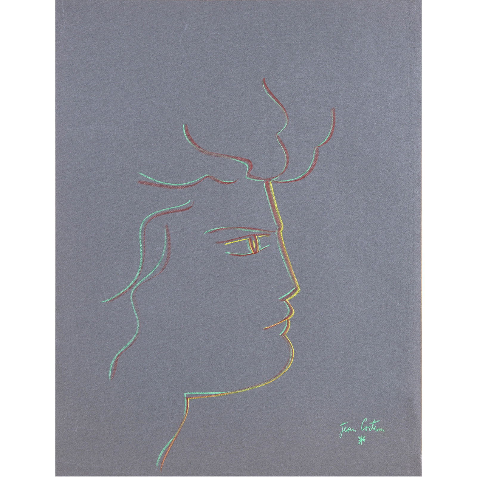 Work on paper, Attributed to Jean Cocteau (1 of 2)