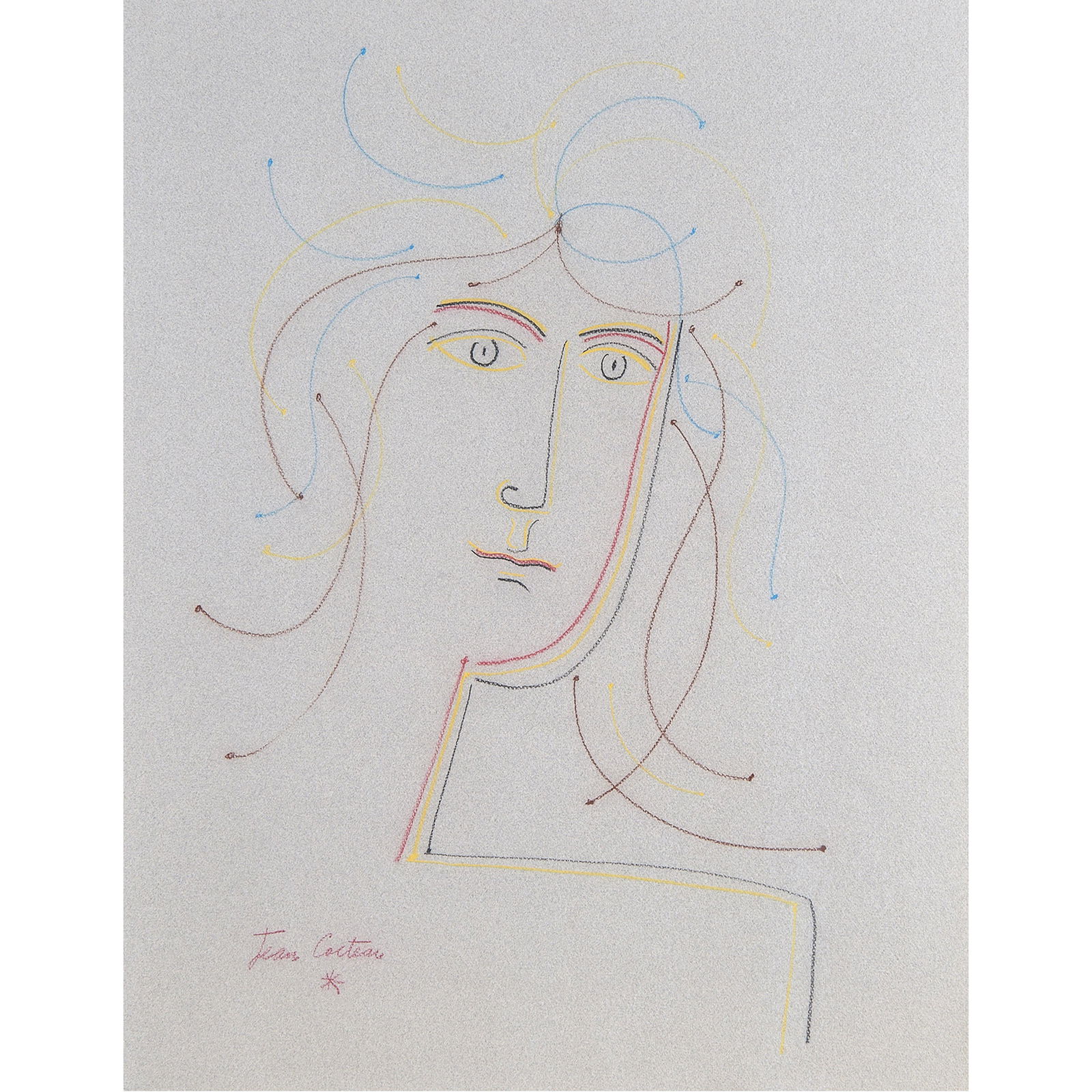 Work on paper, Attributed to Jean Cocteau (1 of 4)