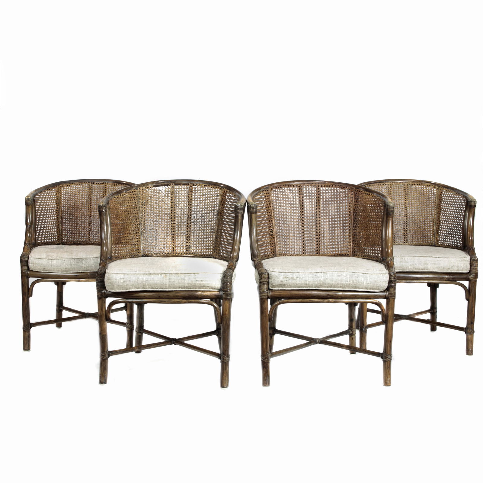 (lot of 4) McGuire, San Francisco, armchairs (1 of 4)
