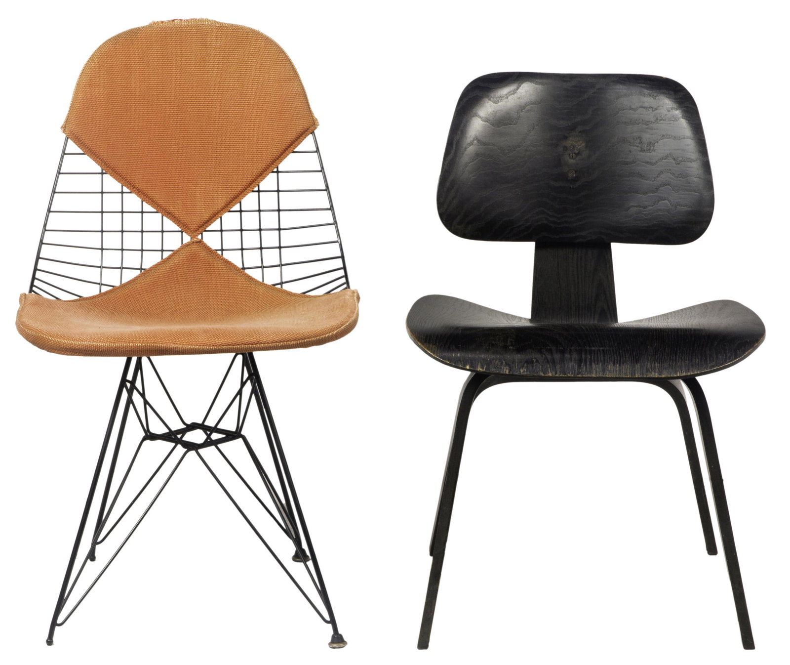 Charles and Ray Eames DCW chair, and a DKR chair (2) (1 of 4)