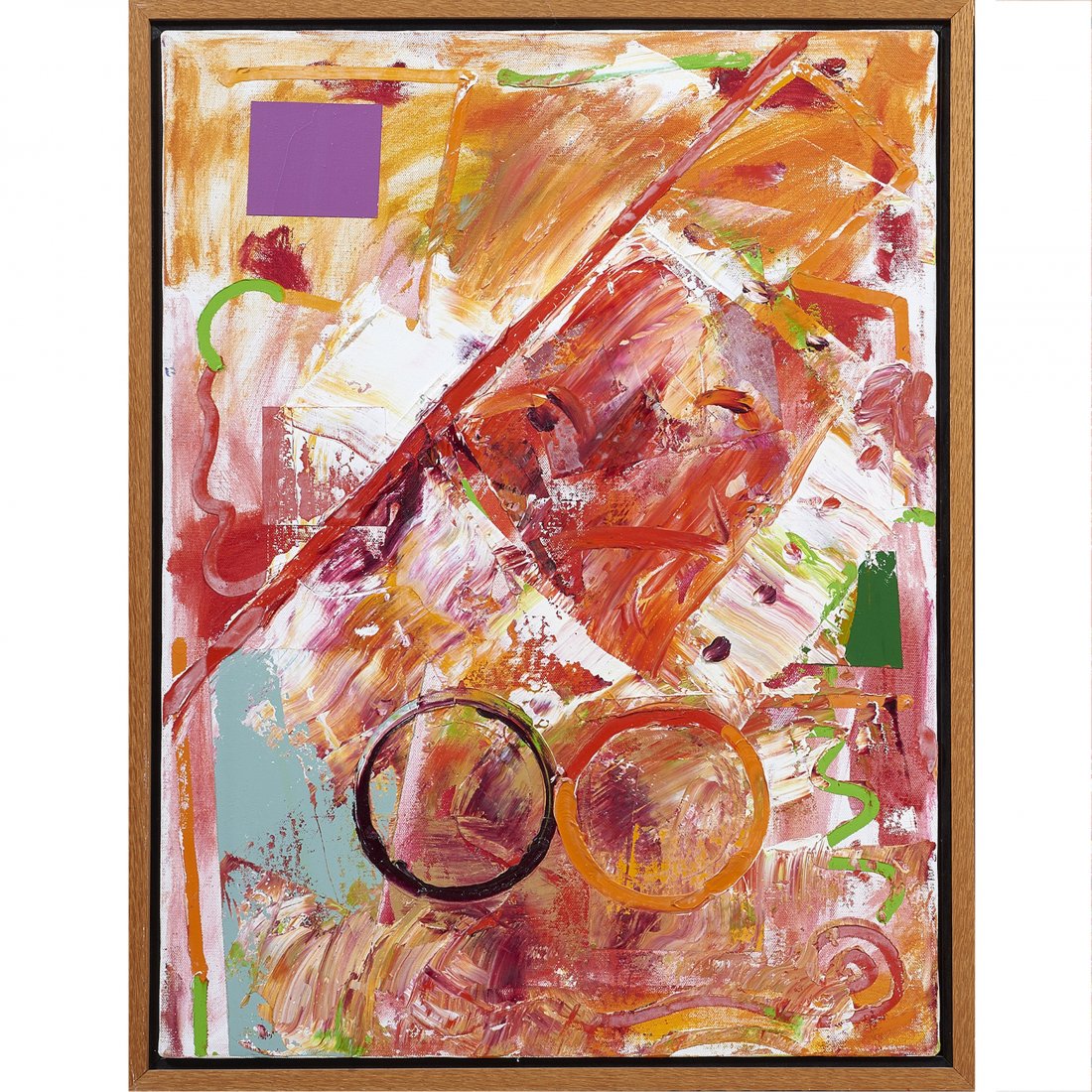 Painting, Dick Wray: Dick Wray (American, b. 1933), Untitled (DW 117), 1981, oil on canvas, signed and dated verso, gallery label (Moody Gallery, Houston, TX) affixed verso, canvas: 24"h x 18"w, overall (with frame): 25.5