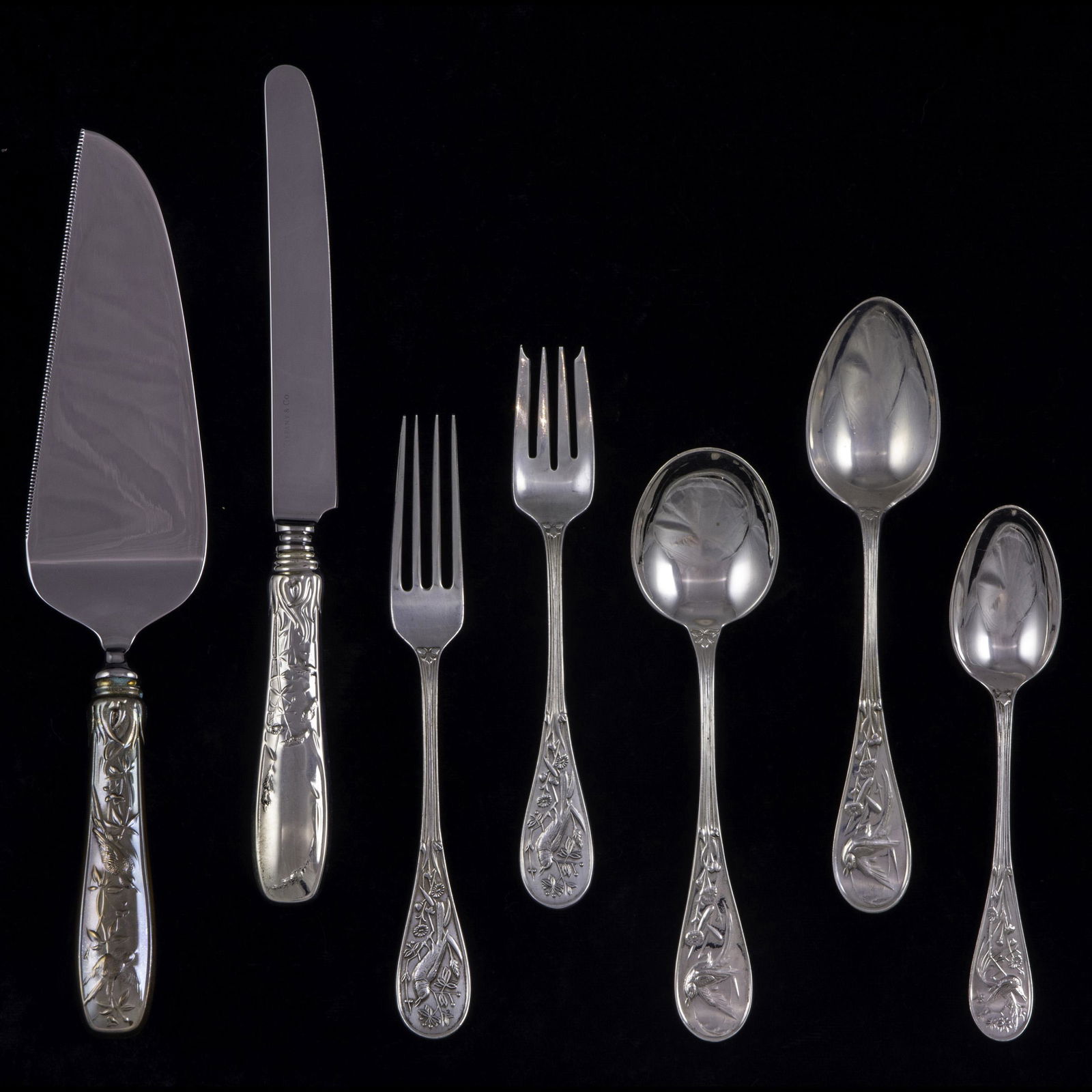 A (lot of ) Tiffany Audobon flatware service (1 of 3)