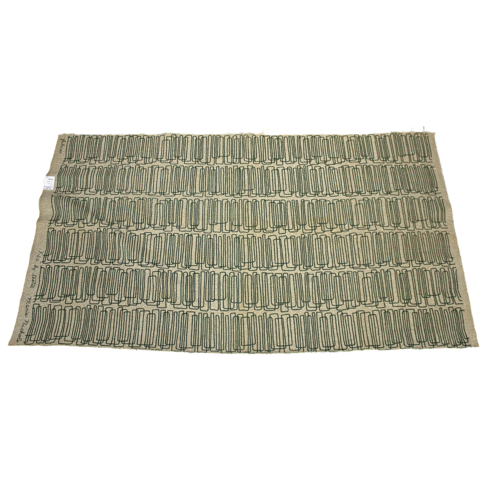 (lot of 2) Angelo Testa fabric group: (lot of 2) Angelo Testa fabric group, including "Filo" for Marie Nichols, in green on a beige ground