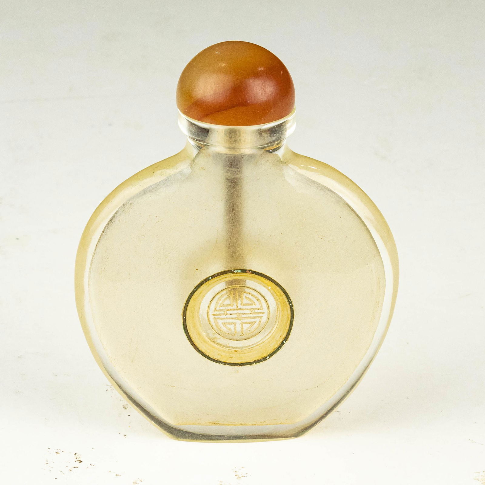 Large Chinese rock crystal snuff bottle (1 of 2)